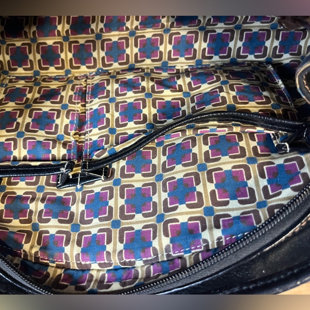 Franco Sarto faux alligator design handbag black 90’s 90210 like new condition - Picture 6 of 8